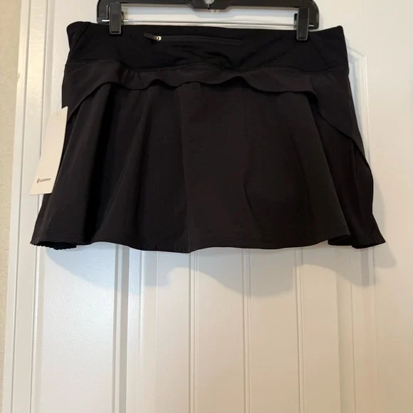 NWT Lululemon Play Off The Pleats Skirt 13" Black Size 12 Tennis Golf Athletic - Picture 3 of 4